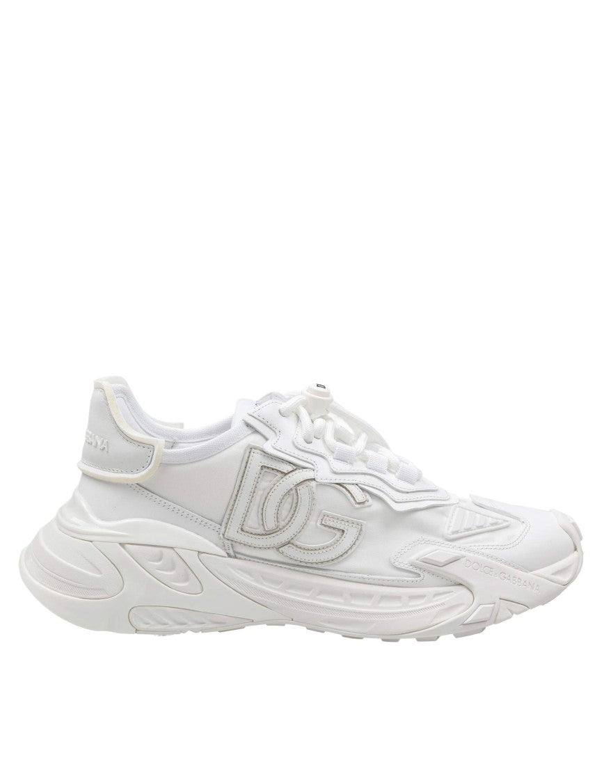 Dolce & Gabbana Day Faster Sneaker In White Fabric