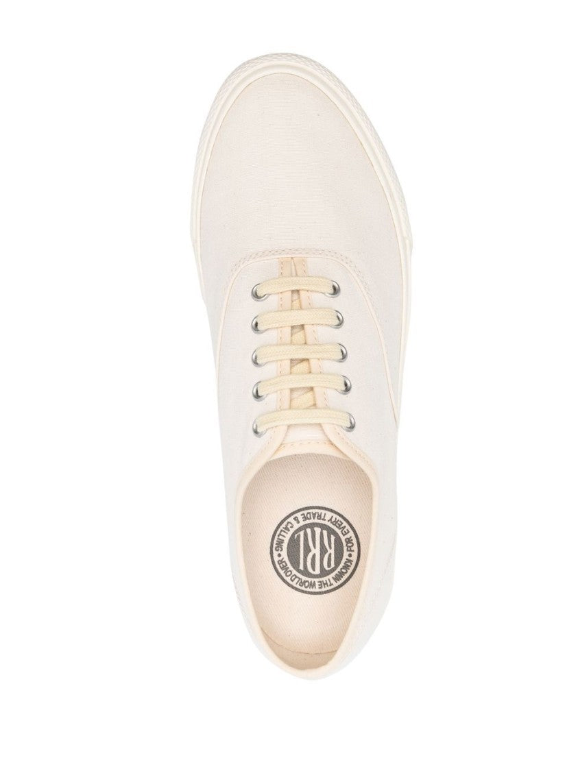 Polo Ralph Lauren Minimalist Cream Canvas Sneakers