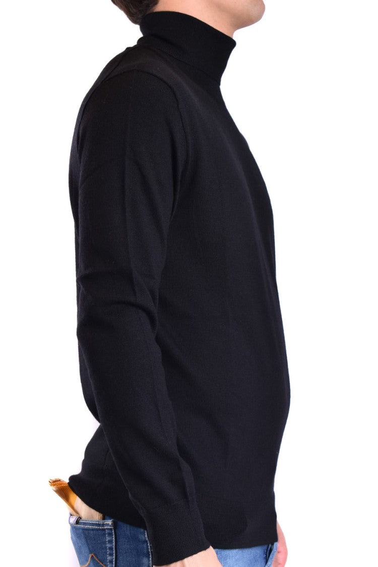 Polo Ralph Lauren Fitted Black Wool Turtleneck Sweater