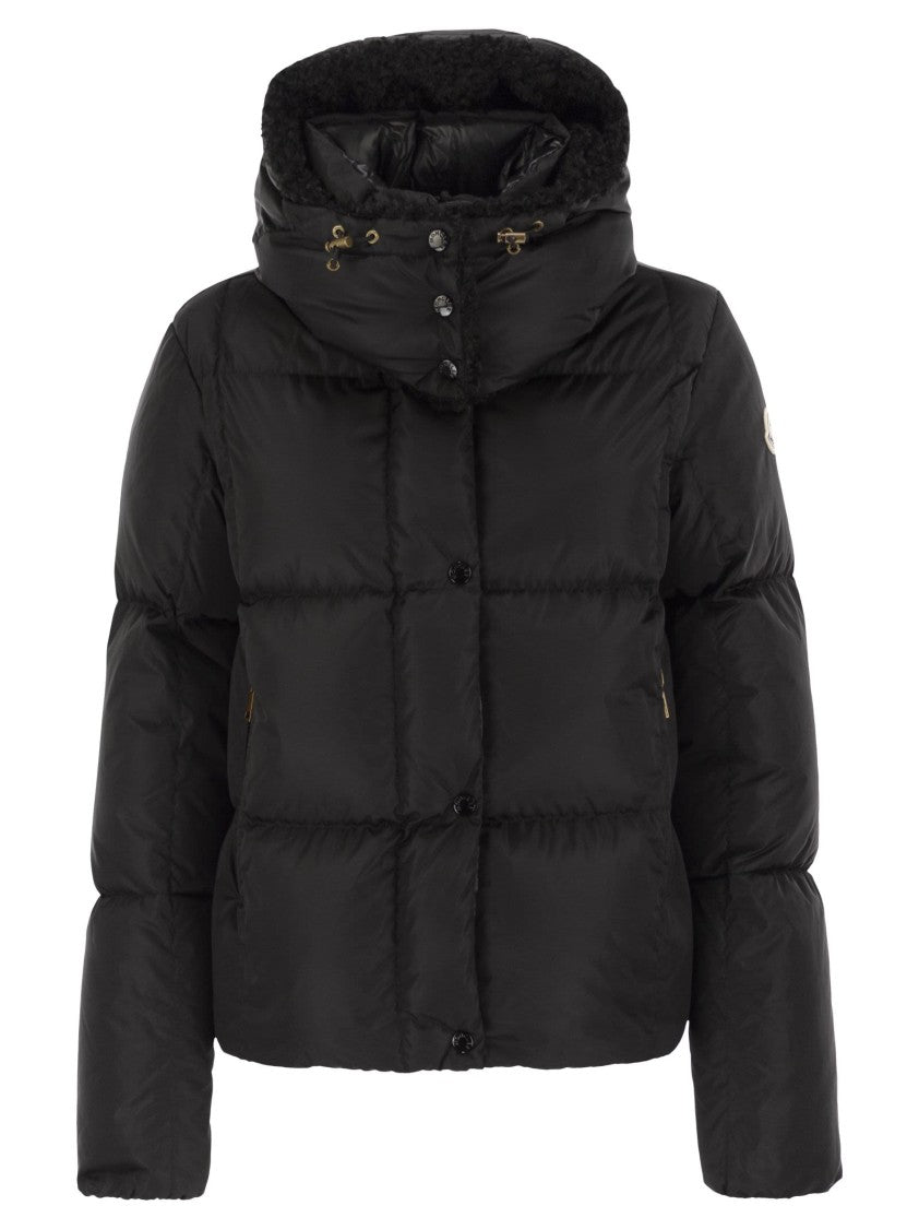 Moncler Castelnou - Short Down Jacket With Hood And Square Quilting