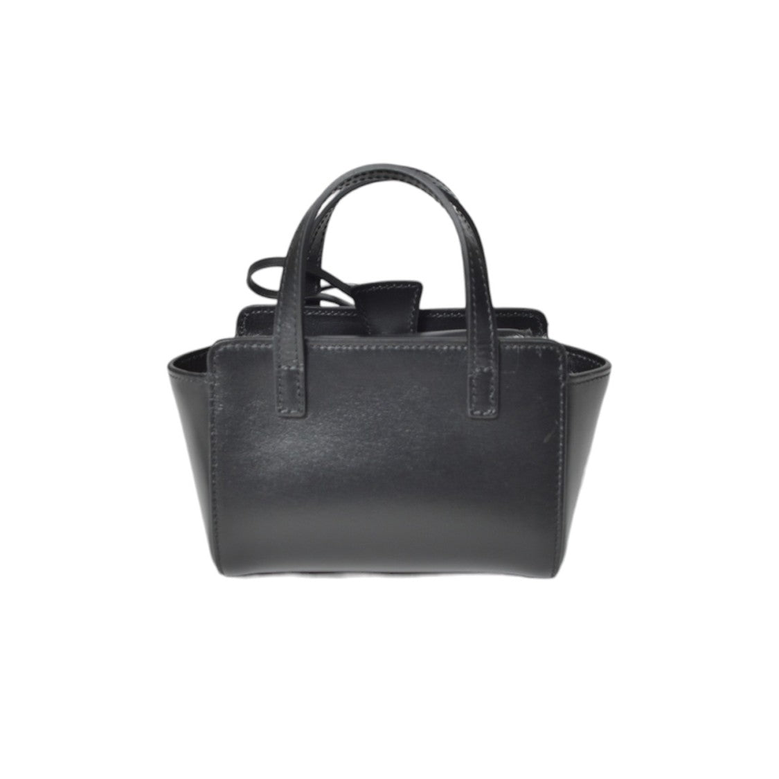 Hidesins Black Leather Flap Xs Mini Handbag