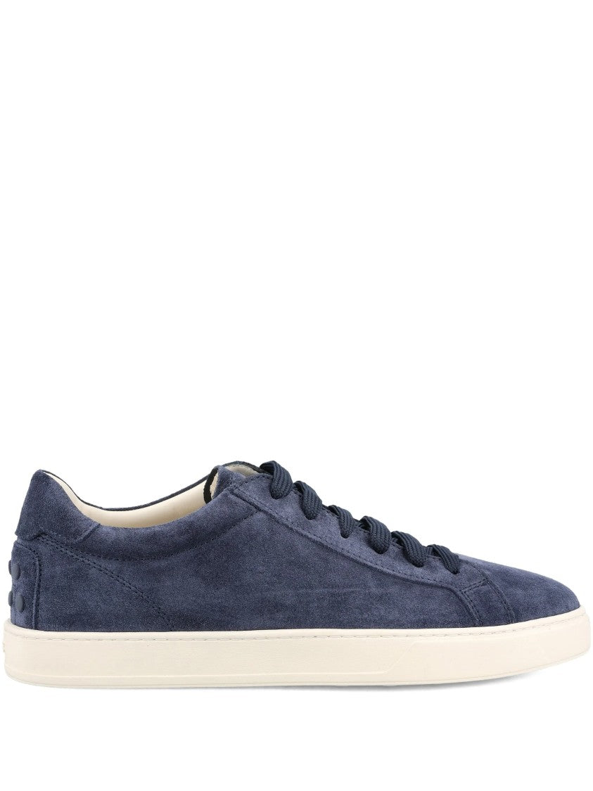 Tod's Blue Sneakers Monochromatic Suede Sneakers
