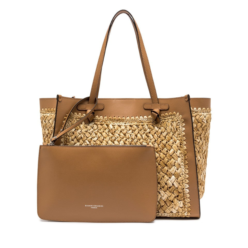 Gianni Chiarini Marcella Refined Leather Handbag With Woven Texture