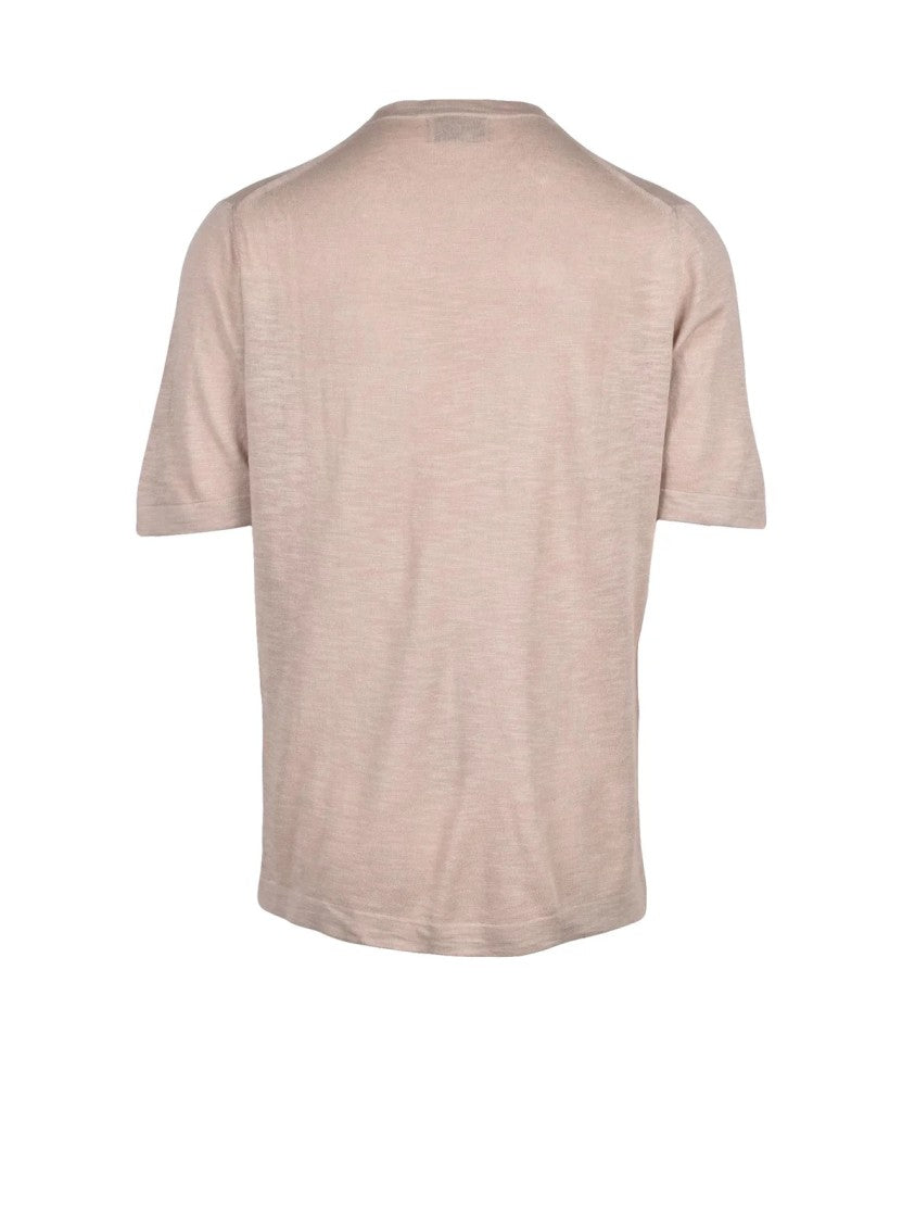 Dressism. Beige Linen Cotton Knit Top