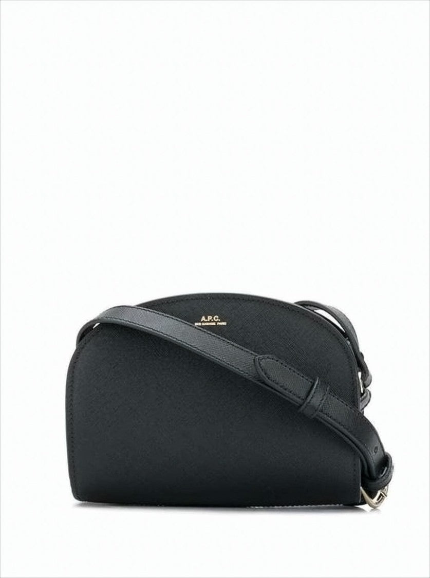 A.P.C. Textured Cowhide Leather Shoulder Bag