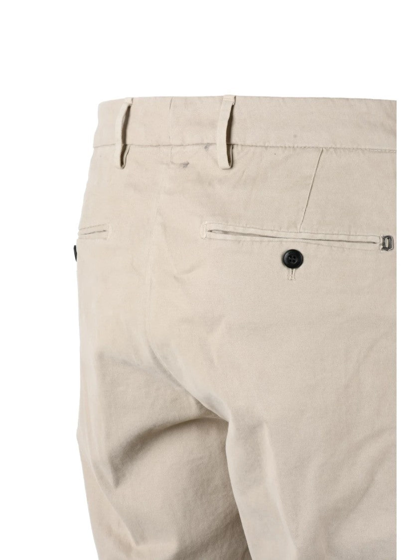 Dondup Beige Ralp Straight-Leg Stretch Cotton Trousers