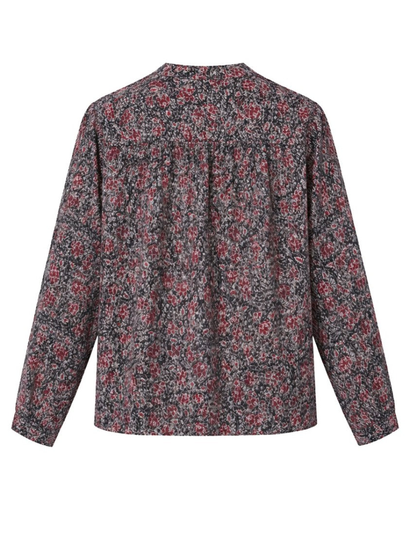 Isabel Marant Étoile Mary Dark Blue Floral Blouse