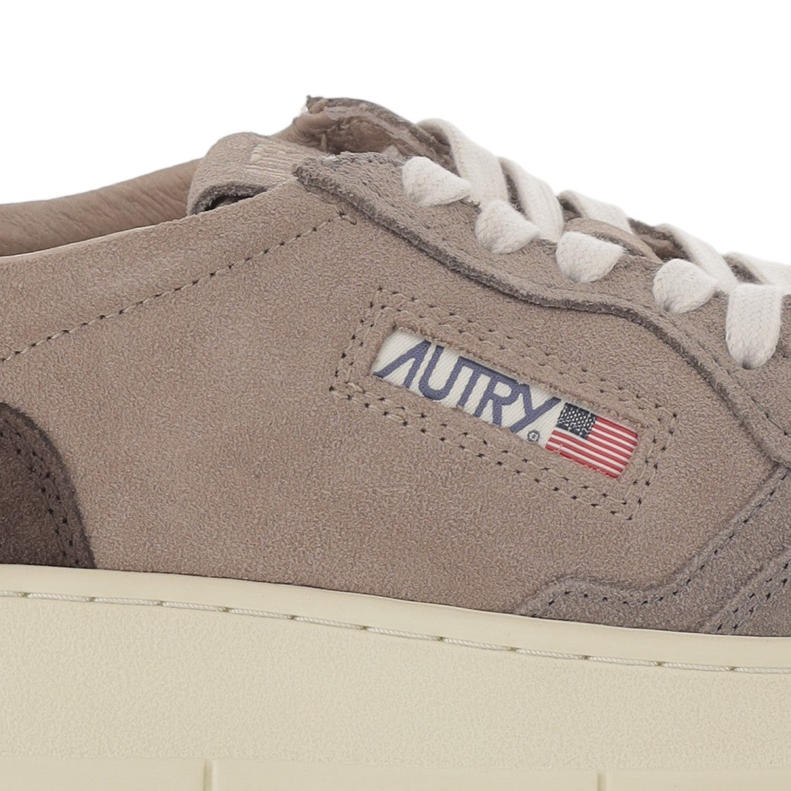 Autry Suede Brown Medalist Low Sneakers With Contrast Heel Tab