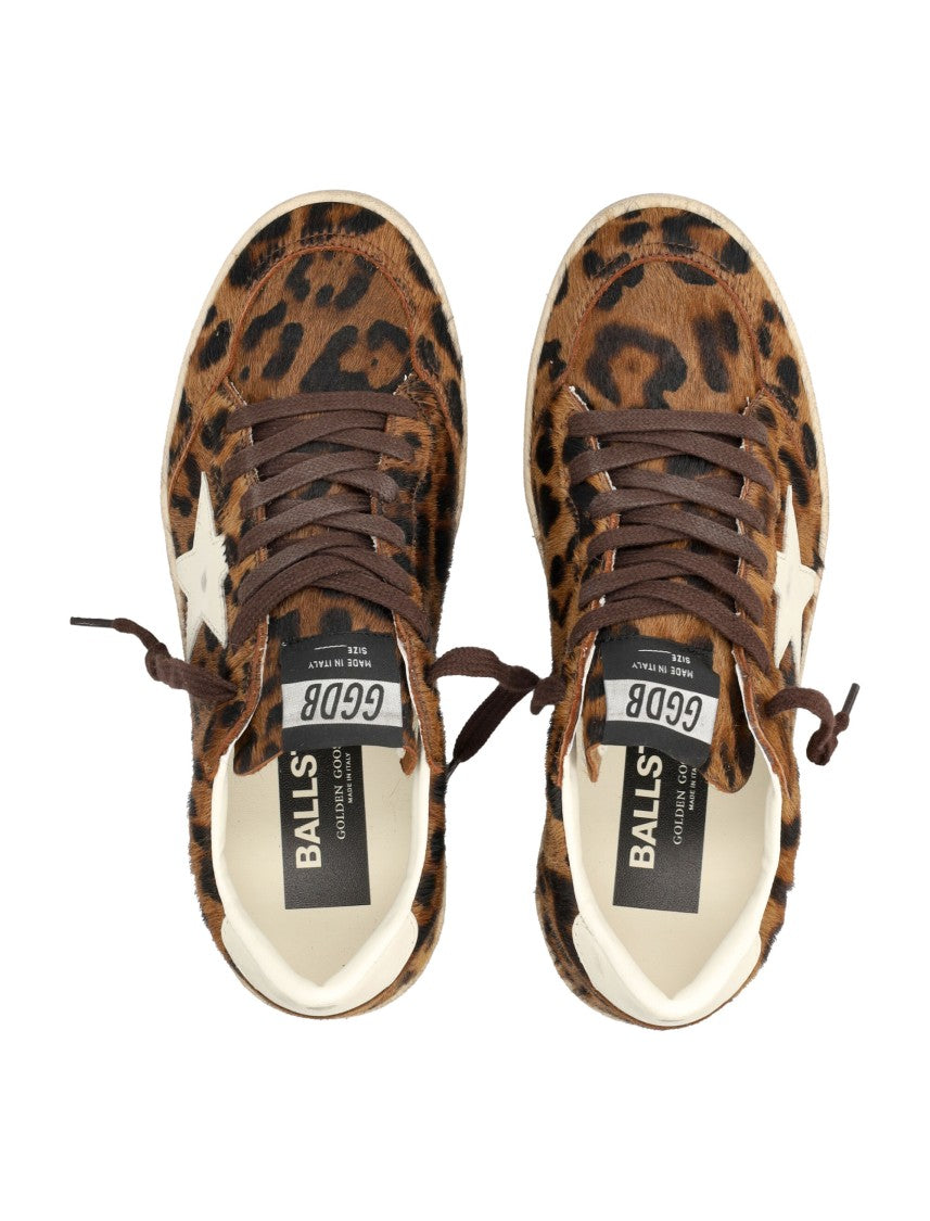 Golden Goose Leopard Print Low-Top Sneakers With Vintage Appeal