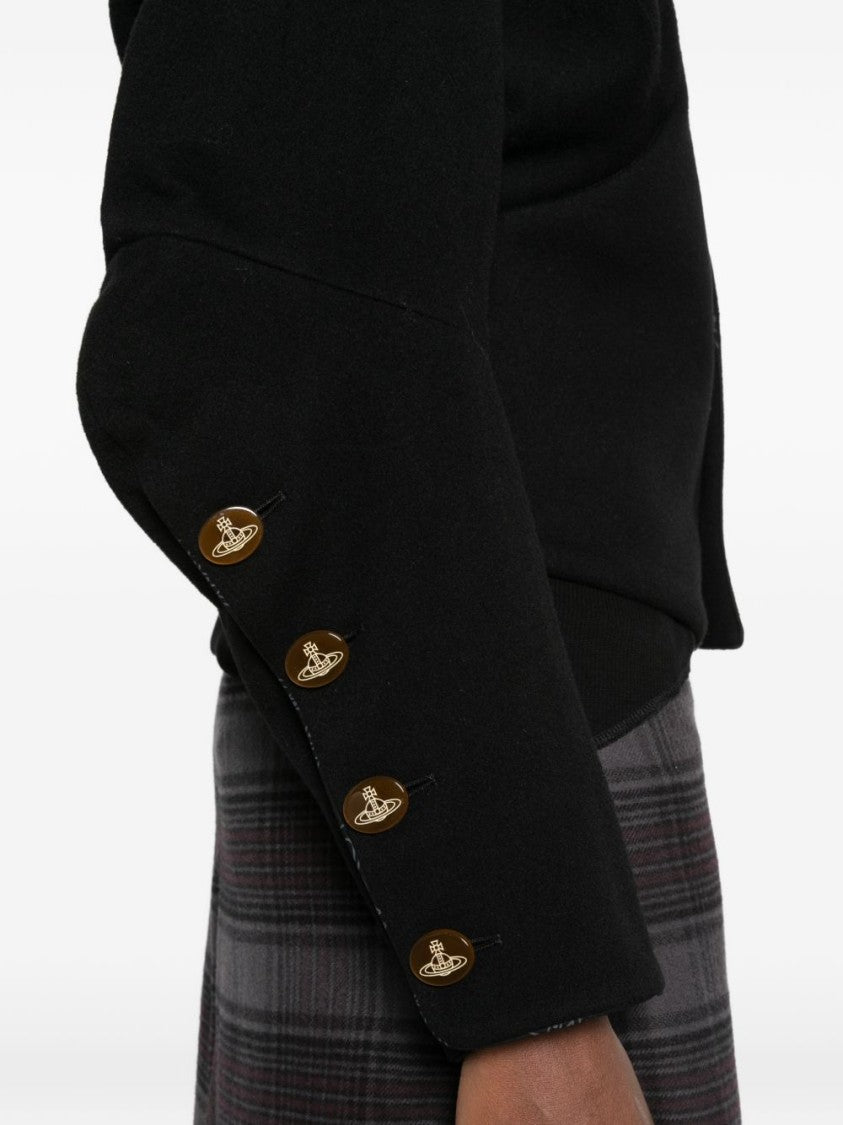 Vivienne Westwood Cropped Jacket With Round Neckline And Gold-Tone Buttons