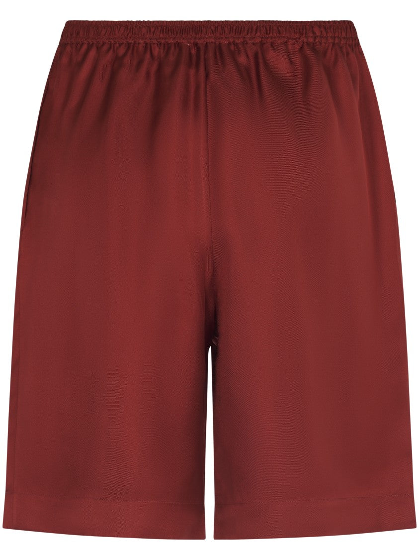 Loulou Studio Silk Shorts With Relaxed Fit