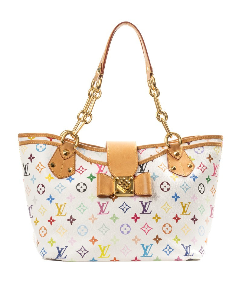 Louis Vuitton Multicolor Monogram Canvas Tote With Gold Hardware