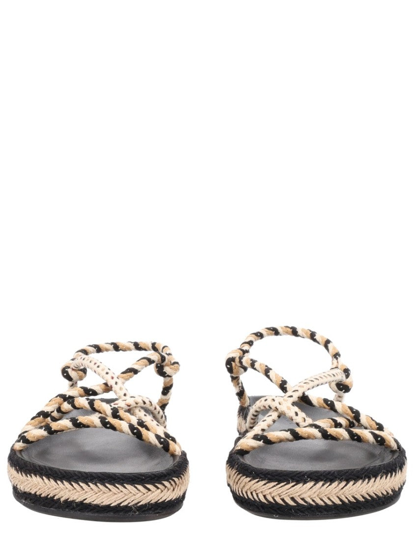 Isabel Marant Kitza Cotton Braided Strap Sandals