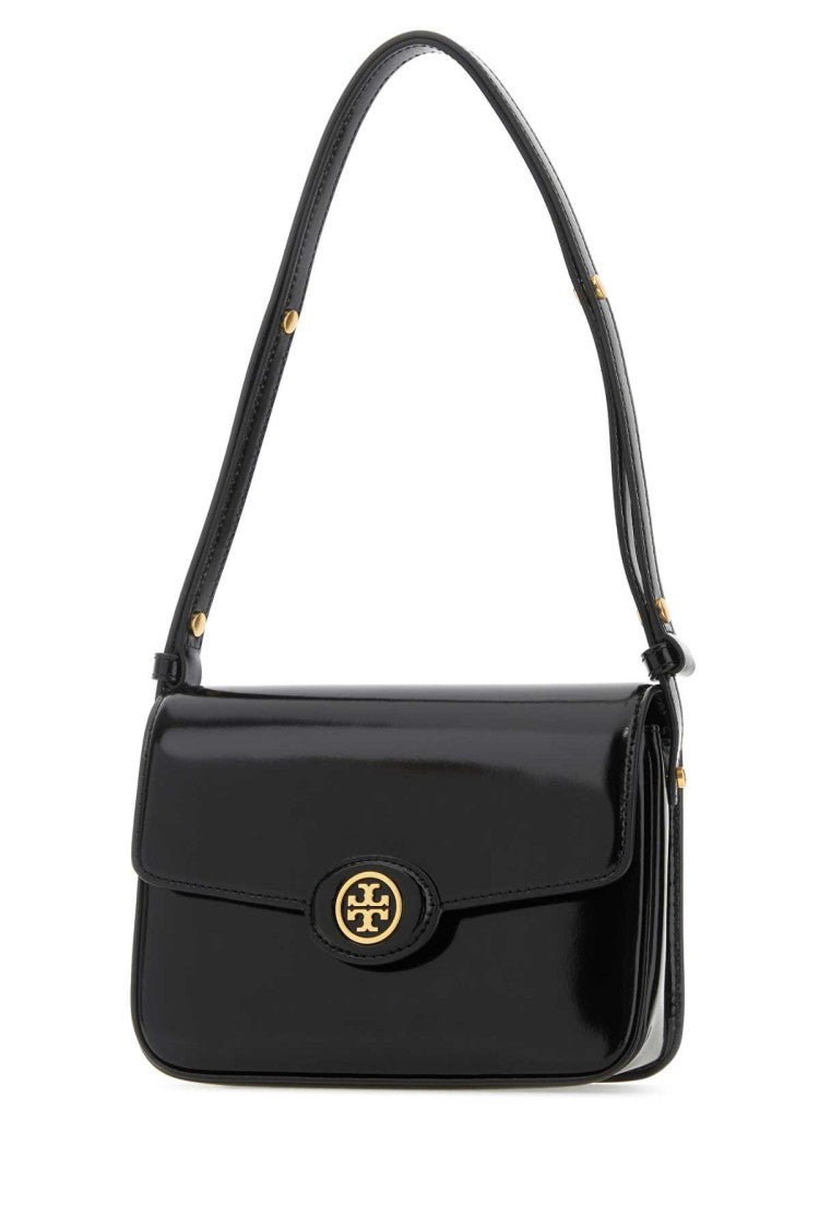 Tory Burch Black Leather Robinson Shoulder Bag