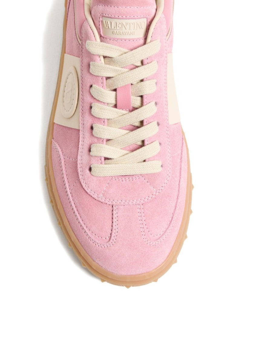 Valentino Garavani Suede Upper Flat Shoes With Cream Accents