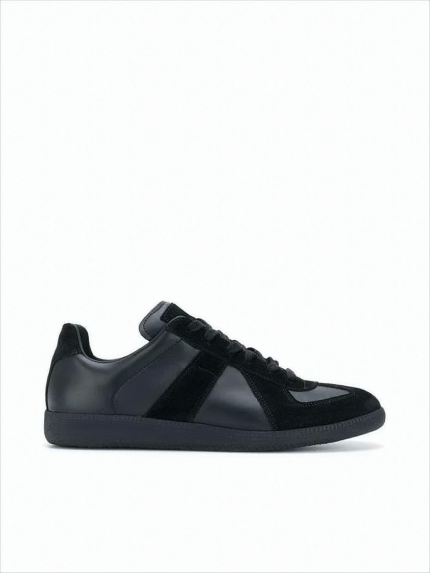 Maison Margiela Low-Top Black Calf Leather Sneakers