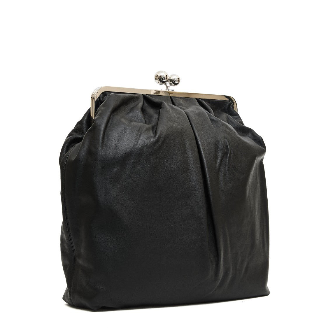 Max Mara Black Leather Large Pastry Backpack