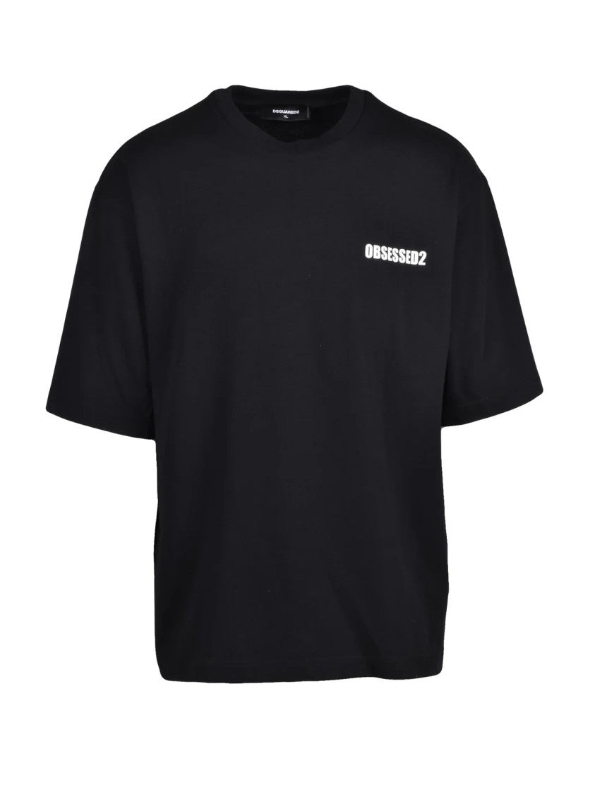Dsquared2 Black Logo Cotton T-Shirt