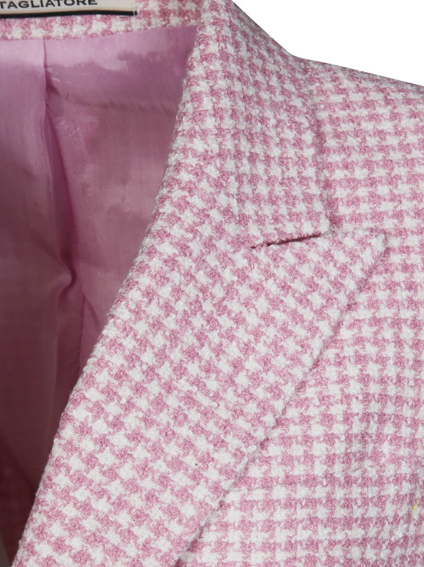 Tagliatore Double-Breasted Linen Blazer With Central Vent