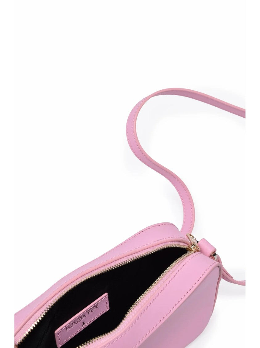 Patrizia Pepe Pink Smooth Leather Shoulder Bag