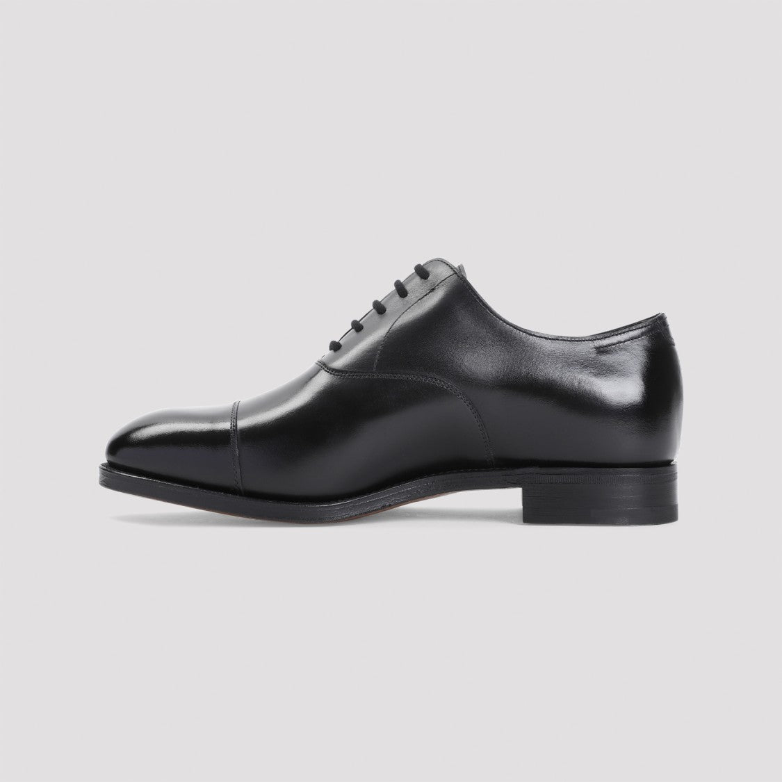 John Lobb City Ii Black Calf Leather Oxfords