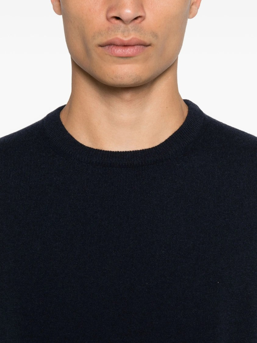 Malo Classic Crew Neck Sweater In Soft Cashmere
