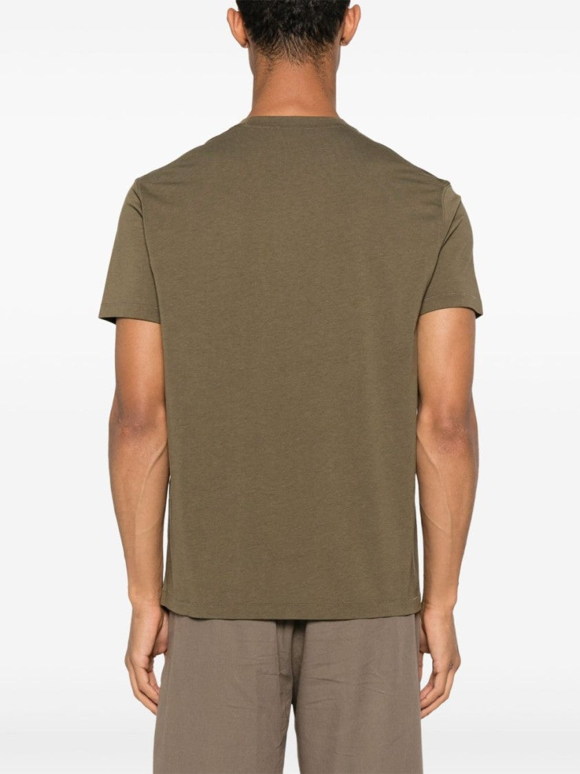 Tom Ford Green Lyocell-Cotton T-Shirt