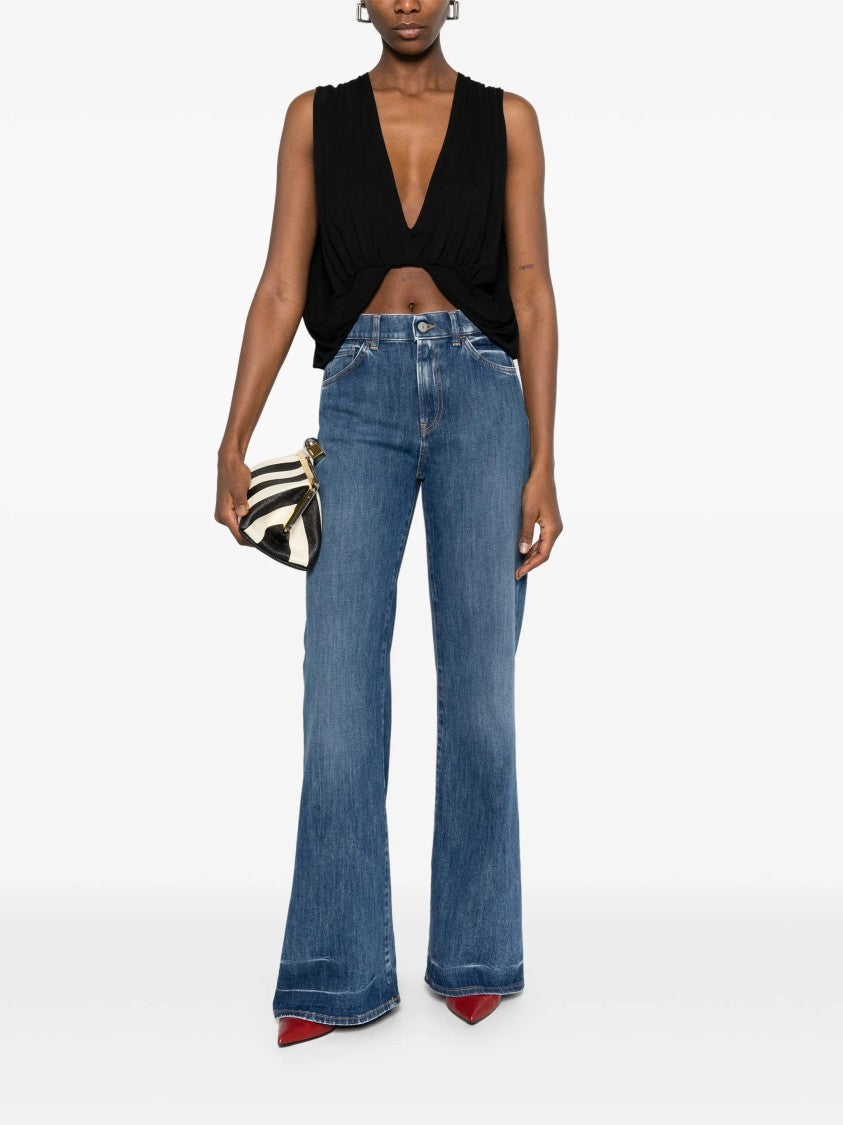 Dondup Blue Amber Cotton Casual Trousers