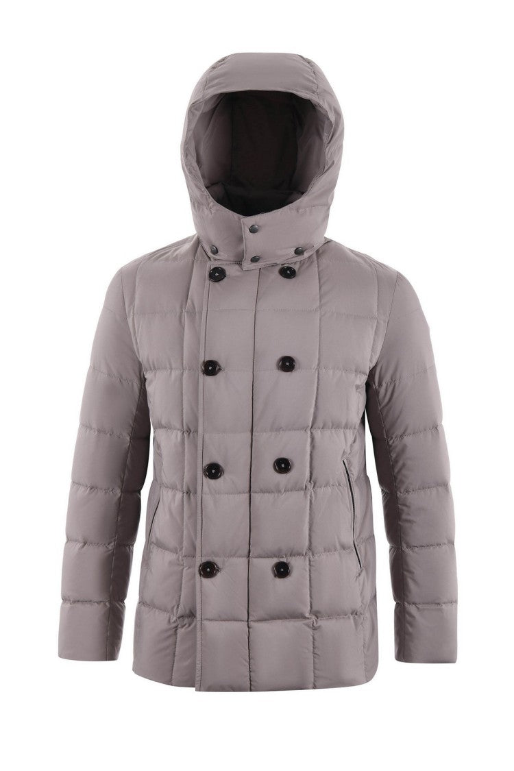 Fay Slate Nylon Quilted Down Jacket