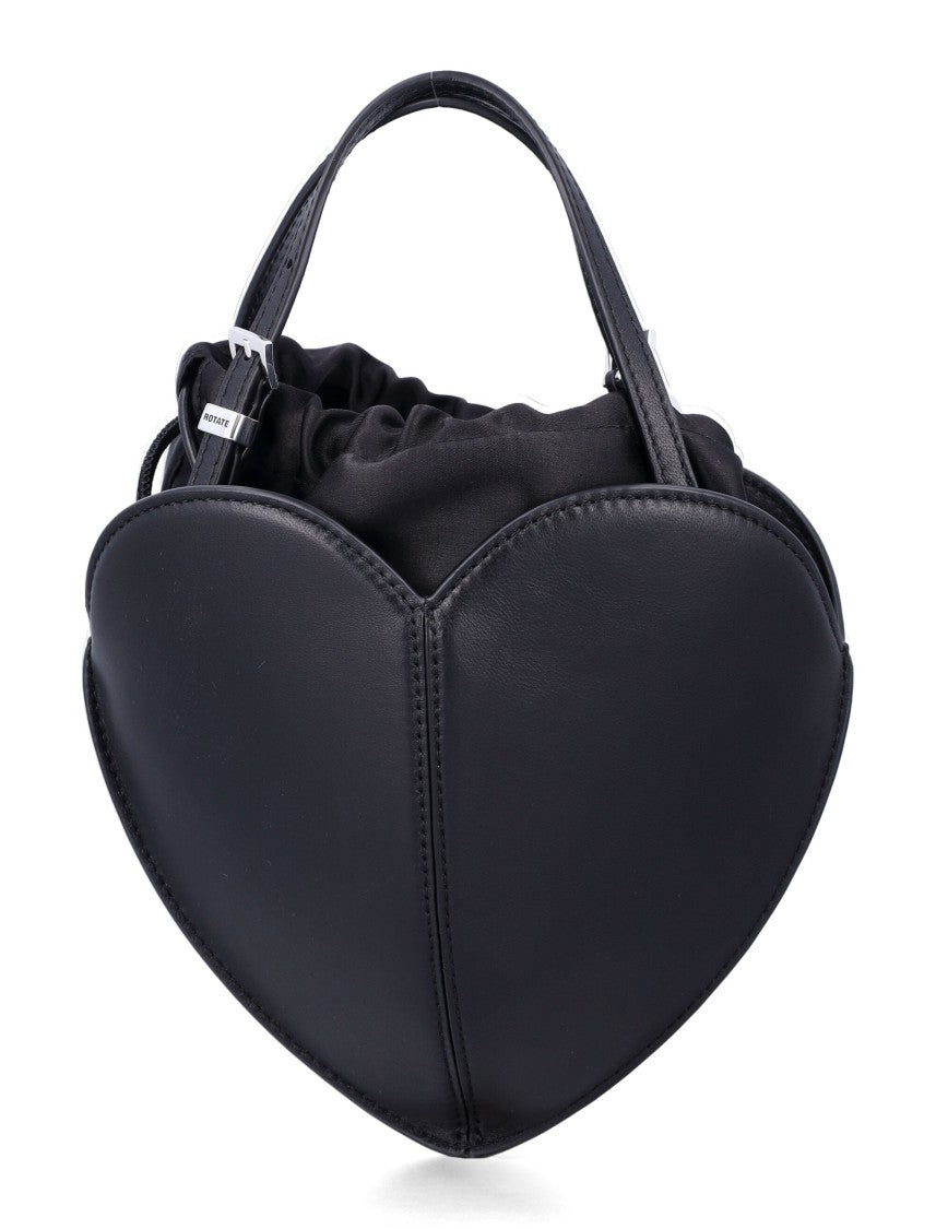 Rotate Structured Heart-Shaped Leather Rotate Bag