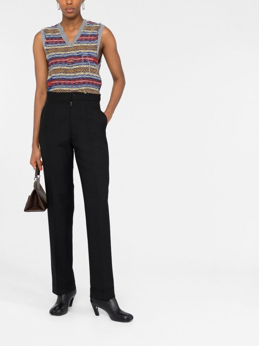 Maison Margiela Tailored High-Waist Trousers With Classic Button Closure