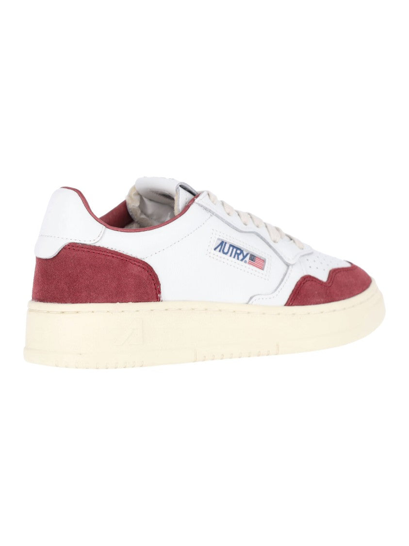 Autry White Medalist Leather Suede Sneakers