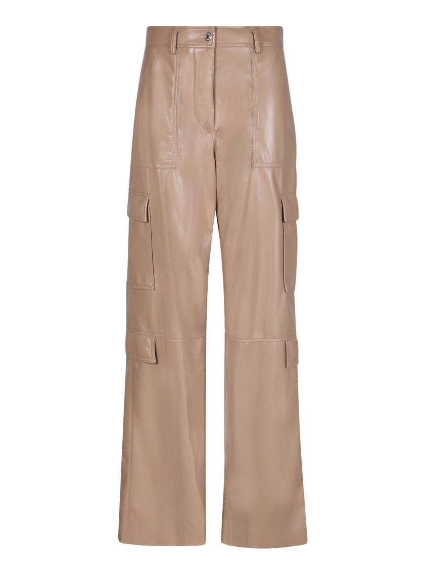 Msgm Beige Cargo Trousers
