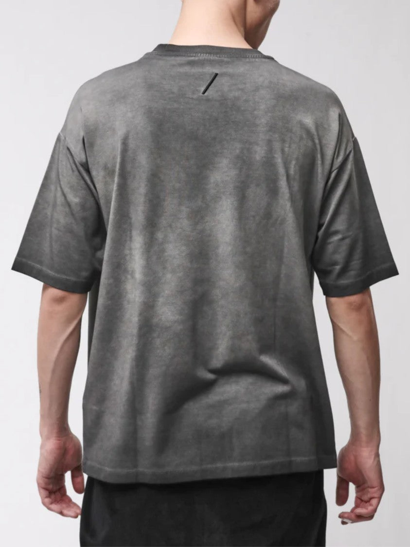 Thom Krom Washed Charcoal Grey Cotton T-Shirt