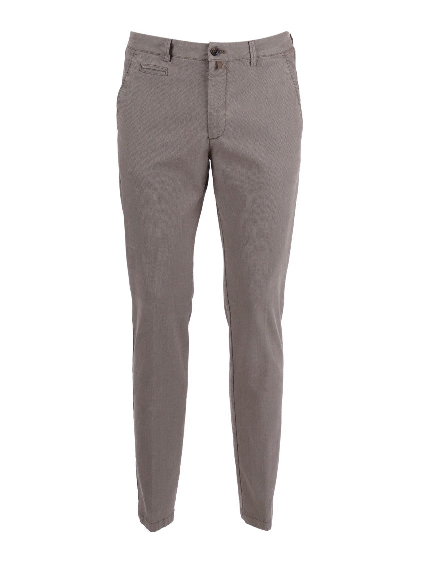 Briglia Slim Fit Tapered Textured Straight-Leg Pants