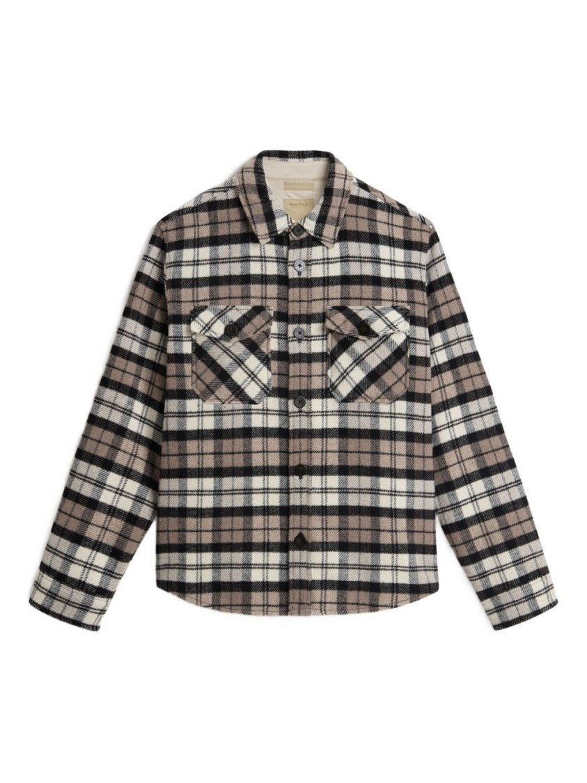 Woolrich Plaid Button-Up Shirt With Cozy Wool Blend