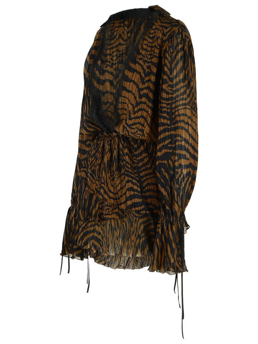Blumarine Brown Viscose Dress