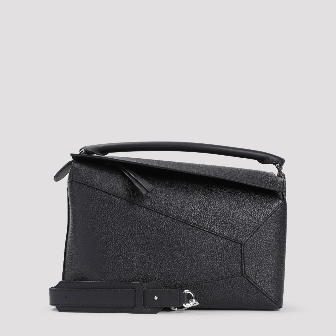 Loewe Puzzle Edge New Large Black Leather Shoulder Bag