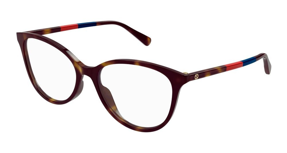 Gucci Havana Large Rounded Acetate Eyeglasses