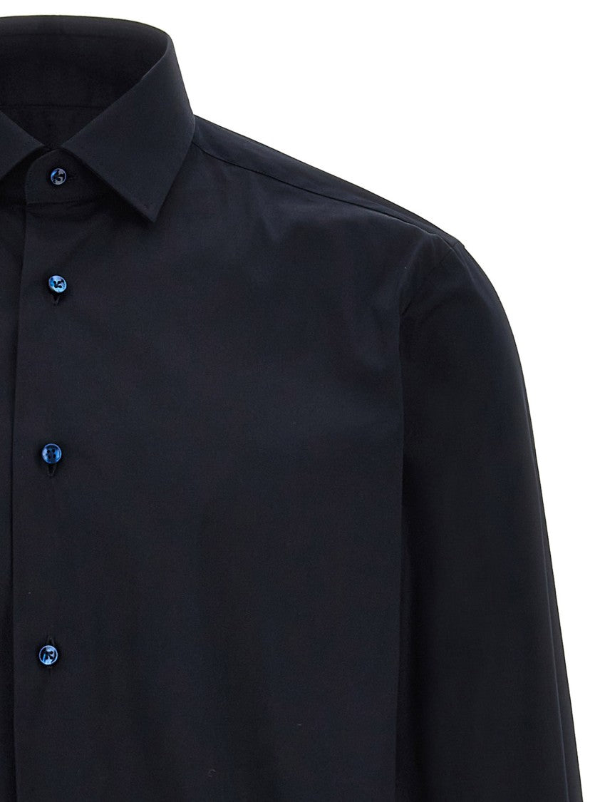 Barba Stretch Cotton Poplin Shirt
