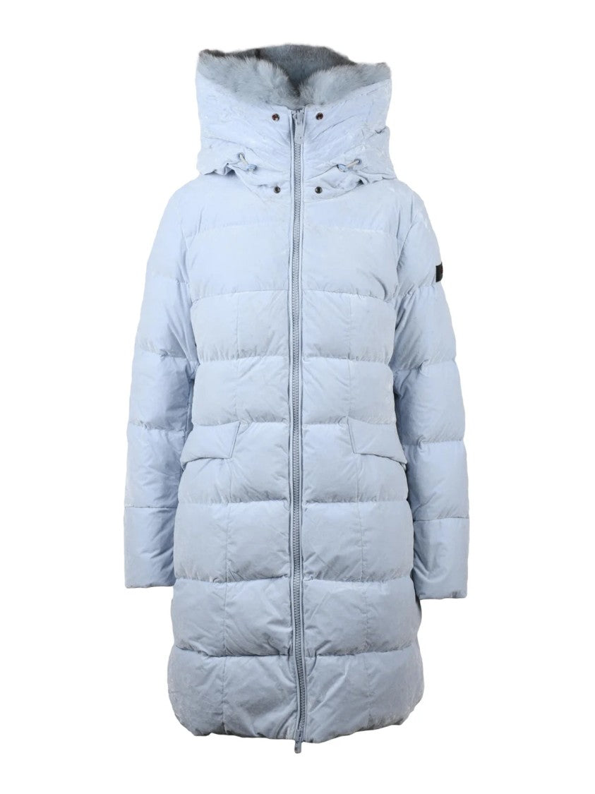 Peuterey Light Blue Mandie Fur-Trimmed Down Parka