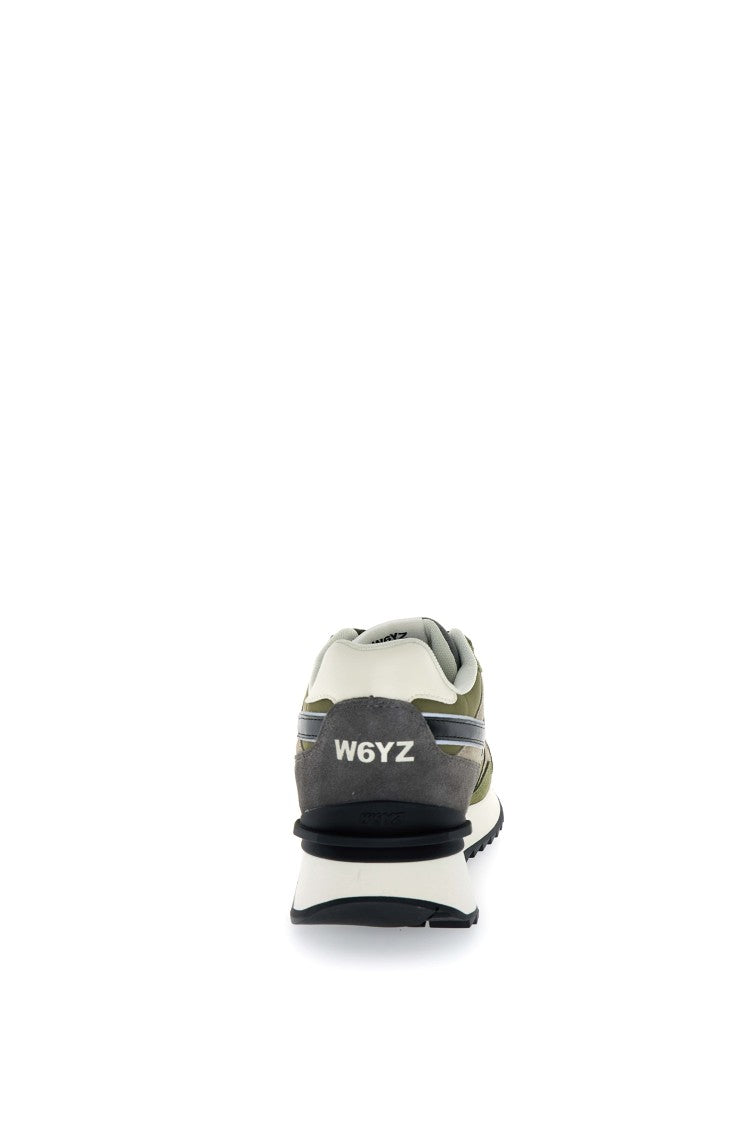 W6yz Layered Green Sneakers Rubber Sole