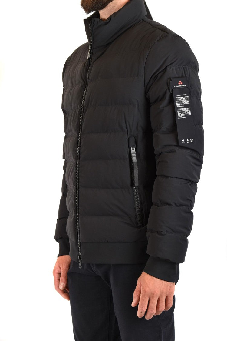 Peuterey Black Nylon Quilted Down Jacket