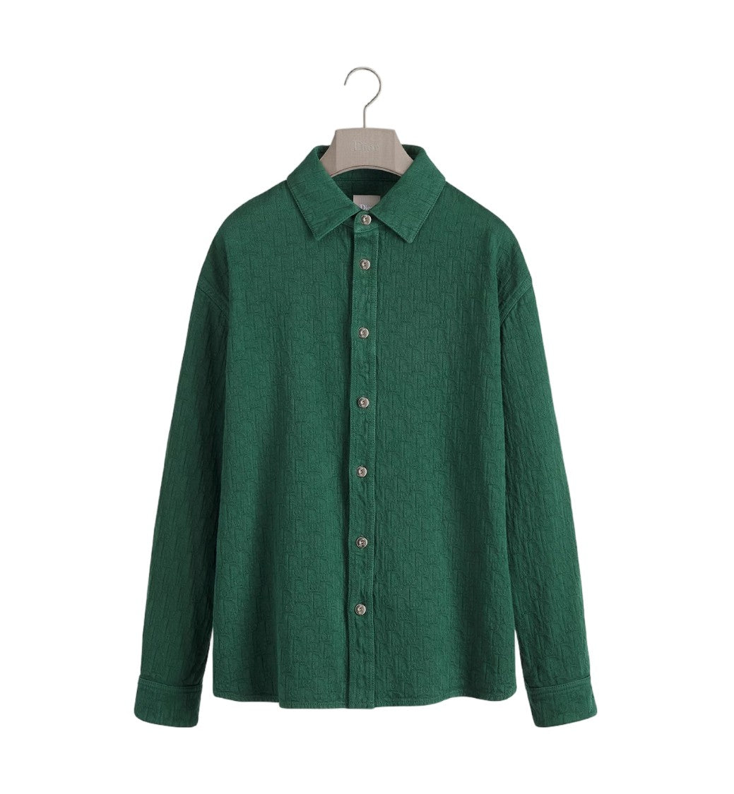 Christian Dior Textured Long-Sleeve Button-Up Shirt