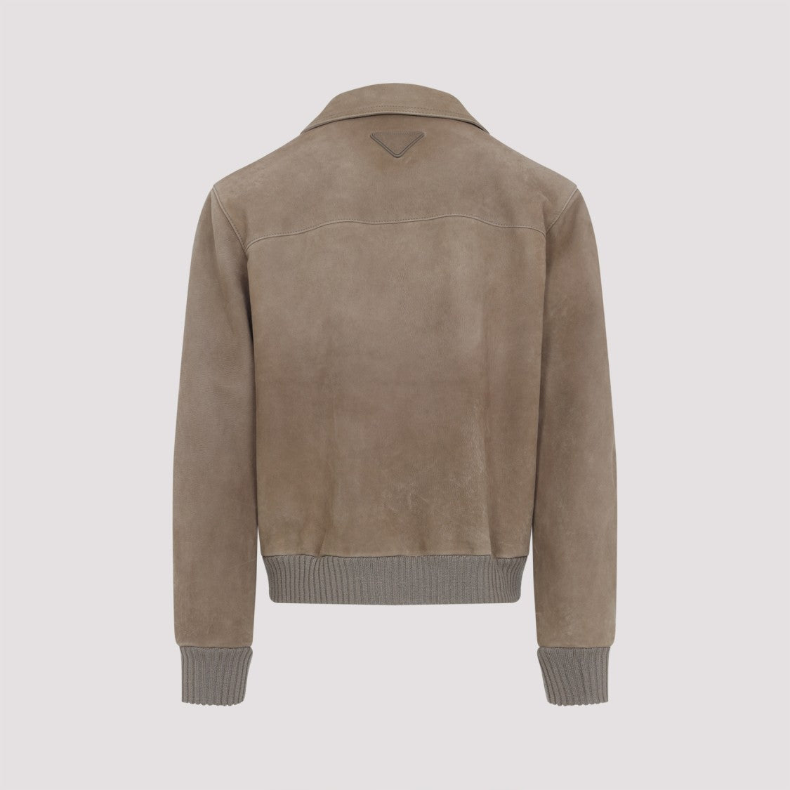 Prada Stone Grey Lamb Leather Blouson