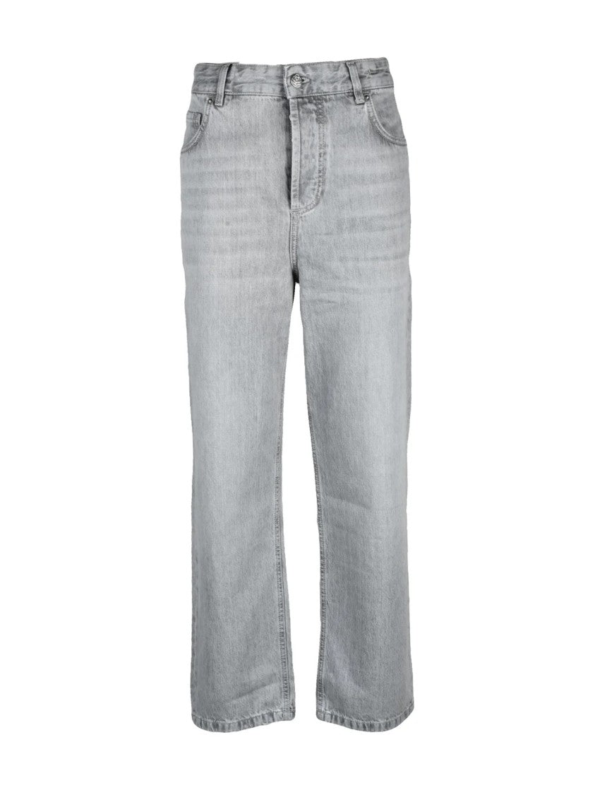 Marella Light Grey Straight Jeans