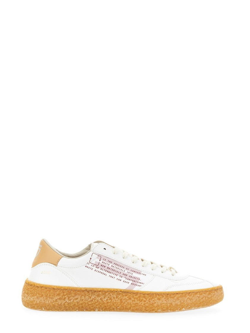 Puraai White Sneakers With Textured Details