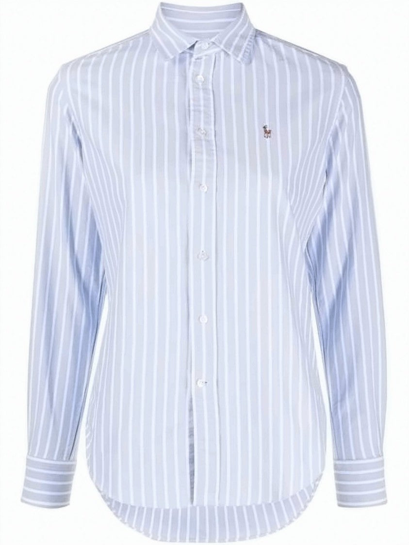 Polo Ralph Lauren Long-Sleeved Button-Up Shirt With Vertical Stripes