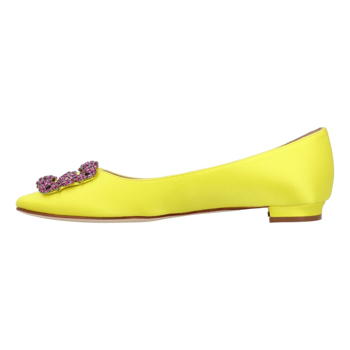 Manolo Blahnik Hangisi Flat Yellow