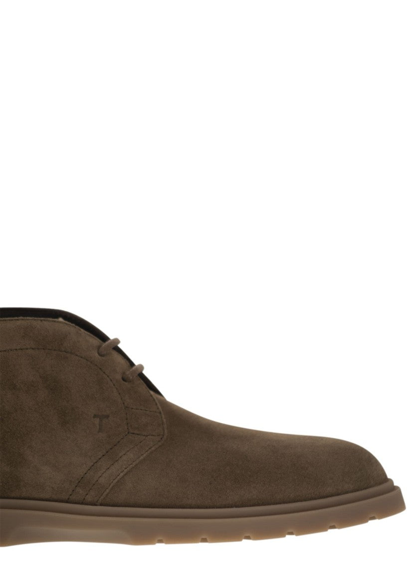 Tod's Brown Suede Leather Ankle Boots